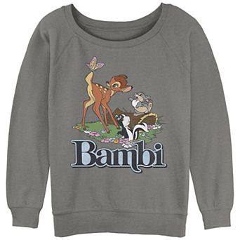 Disney's Bambi Juniors' and Forest Animals Slouchy Graphic Sweatshirt