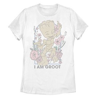 Juniors' Guardians Of The Galaxy I Am Groot Floral Graphic Tee