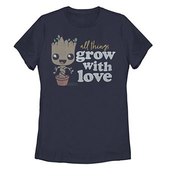 Juniors' Guardians Of The Galaxy Grow With Love Graphic Tee