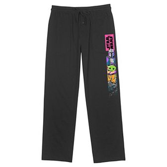 Men's Star Wars The Mandalorian Comic-book Mando & Grogu Pajama Pants
