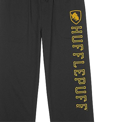 Men's Harry Potter Hufflepuff Badger Yellow Crest Loungepants