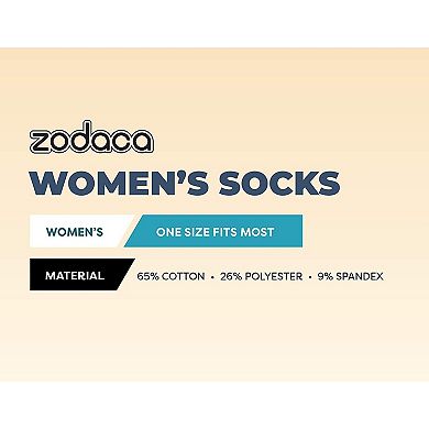 Zodaca Pizza Crew Socks for Women, One Size (Yellow, Blue, 2 Pairs)