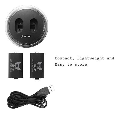 For Xbox One Controller Play Charging Cable + 2x Rechargeable Battery Pack
