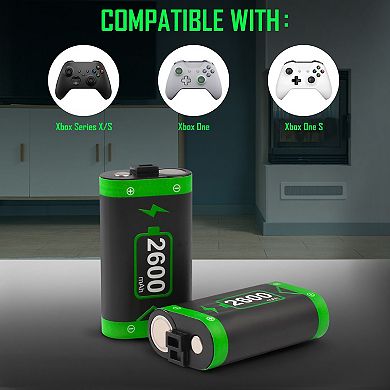 2 2600mah Battery For Xbox Series X S One Controller With Charging Station Usb-c