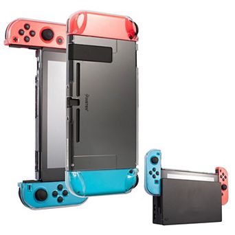 Dockable Case For Nintendo Switch & Joy-con Detachable 3-in-1 Hard Cover, Clear