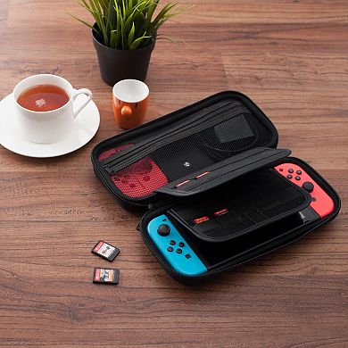 Black Carrying Hard Travel Case 29 Card Slots For Nintendo Switch & Oled Model