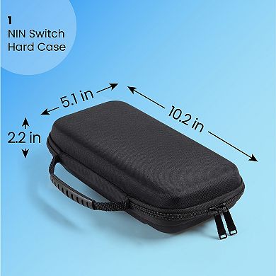 Black Carrying Hard Travel Case 29 Card Slots For Nintendo Switch & Oled Model