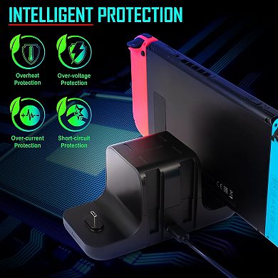 For Nintendo Switch & Oled Model Joy-con & Pro Controller 6-in-1 Charger Station