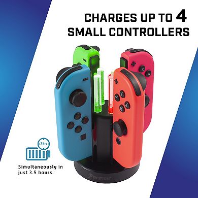 For Nintendo Switch Joy-con Controller Charger Led Light Charging Station Dock