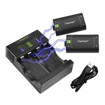 Dual Charging Dock Station Controller Charger W/ 2x Battery Packs For Xbox One
