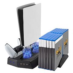 Insten Game Storage Tower For PS5 PS4 xBox One Series X S Nintendo Switch  PC Games, Vertical Stand Holder for 10 Disks, 4 Controllers, 2 Gaming