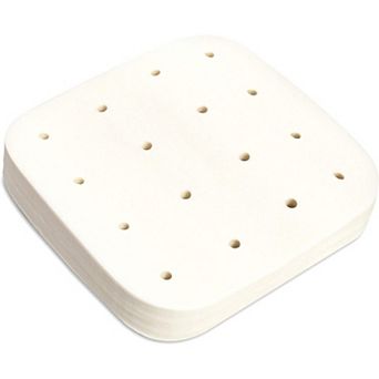200 Pack Air Fryer Sheet Liners, White Parchment Paper Squares (7.5 x 7.5 In)