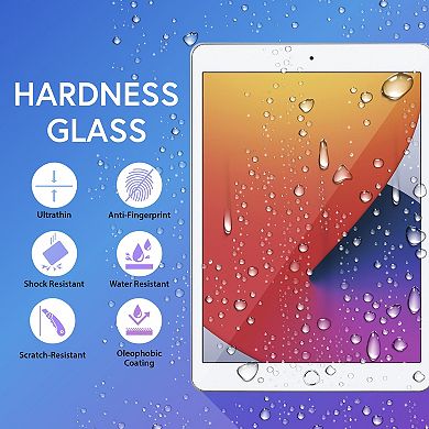 2 Pack Screen Protector For Ipad 9th 8th 7th Gen (10.2 Inch) Tempered Glass Hd