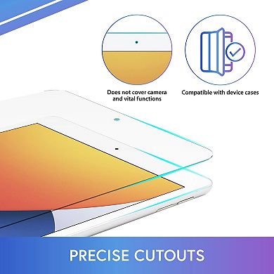 2 Pack Screen Protector For Ipad 9th 8th 7th Gen (10.2 Inch) Tempered Glass Hd