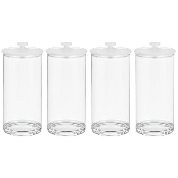 mDesign Kitchen Apothecary Airtight Canister Jars 3 Quart, 4 Pack