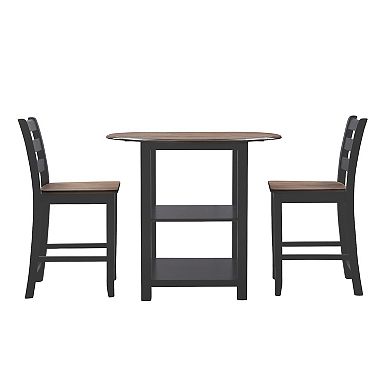 Linon Colm Counter Height Table & Chair 3-piece Set