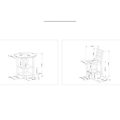 Linon Colm Counter Height Table & Chair 3-piece Set