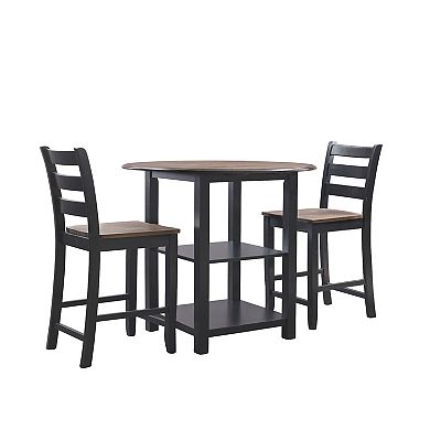 Linon Colm Counter Height Table & Chair 3-piece Set
