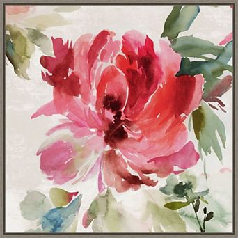 Amanti Art Fall Peony I Framed Canvas Wall Art