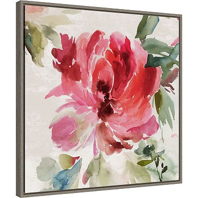 Amanti Art Fall Peony I Framed Canvas Wall Art