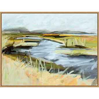 Amanti Art Big Indian Slough in July Framed Canvas Wall Art