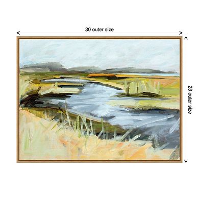 Amanti Art Big Indian Slough in July Framed Canvas Wall Art