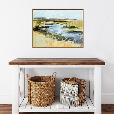 Amanti Art Big Indian Slough in July Framed Canvas Wall Art
