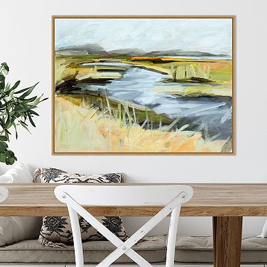 Amanti Art Big Indian Slough in July Framed Canvas Wall Art