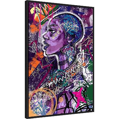 Amanti Art Black is Love (Woman) by Justin Copeland Framed Canvas Wall Art Print