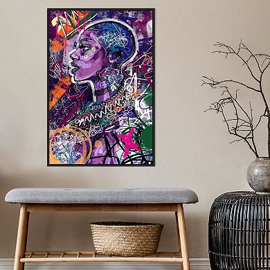Amanti Art Black is Love (Woman) by Justin Copeland Framed Canvas Wall Art Print