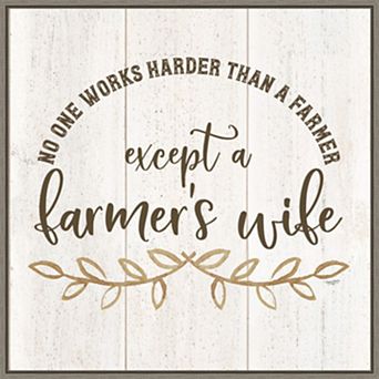 Amanti Art Farm Life VI Farmers Wife by Tara Reed Framed Canvas Wall Art