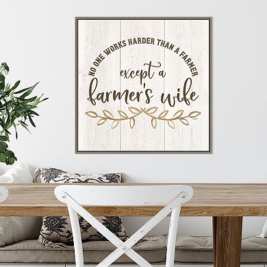 Amanti Art Farm Life VI Farmers Wife by Tara Reed Framed Canvas Wall Art