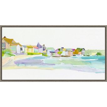 Amanti Art Bright Seaside Tranquility Framed Canvas Wall Art