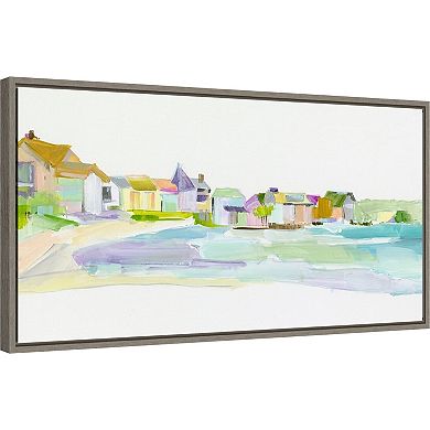 Amanti Art Bright Seaside Tranquility Framed Canvas Wall Art
