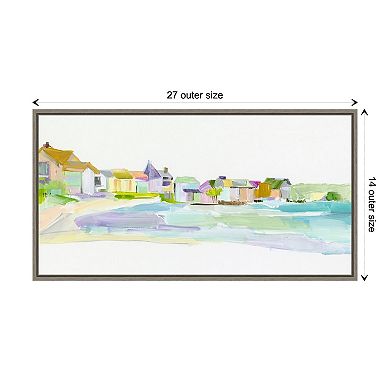 Amanti Art Bright Seaside Tranquility Framed Canvas Wall Art
