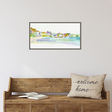 Amanti Art Bright Seaside Tranquility Framed Canvas Wall Art