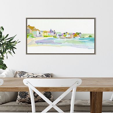Amanti Art Bright Seaside Tranquility Framed Canvas Wall Art