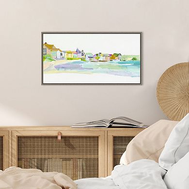 Amanti Art Bright Seaside Tranquility Framed Canvas Wall Art