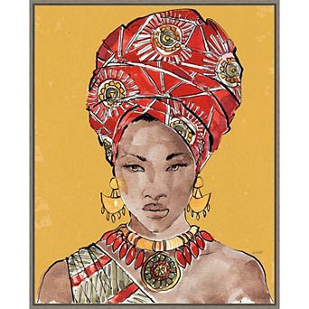 Amanti Art African Flair IV Earthy Framed Canvas Wall Art