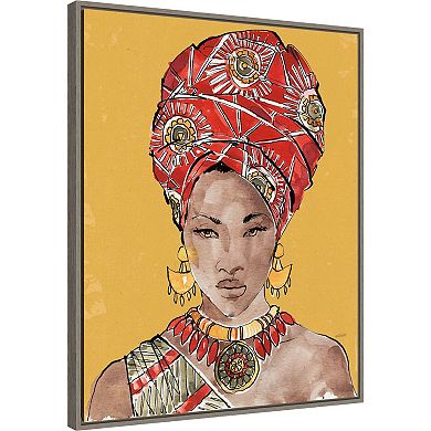 Amanti Art African Flair IV Earthy Framed Canvas Wall Art