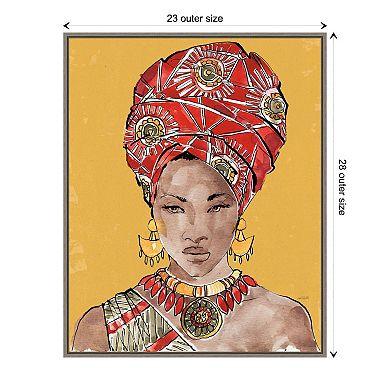 Amanti Art African Flair IV Earthy Framed Canvas Wall Art