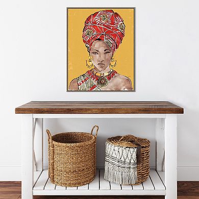 Amanti Art African Flair IV Earthy Framed Canvas Wall Art