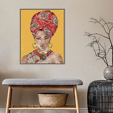Amanti Art African Flair IV Earthy Framed Canvas Wall Art