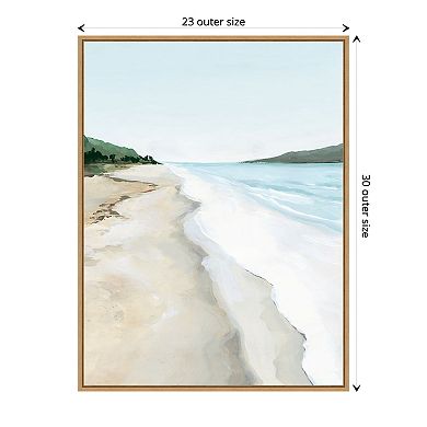 Amanti Art Crash Into Me II (Beach) Framed Canvas Wall Art