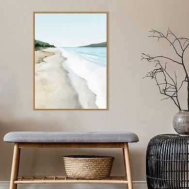 Amanti Art Crash Into Me II (Beach) Framed Canvas Wall Art