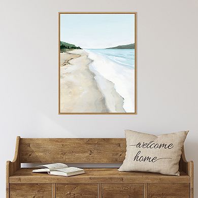 Amanti Art Crash Into Me II (Beach) Framed Canvas Wall Art