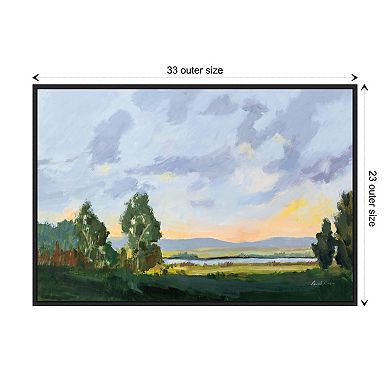 Amanti Art Evening Skies I Framed Canvas Wall Art