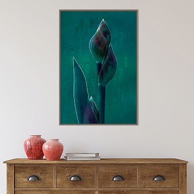 Amanti Art Blue Charade Framed Canvas Wall Art Print
