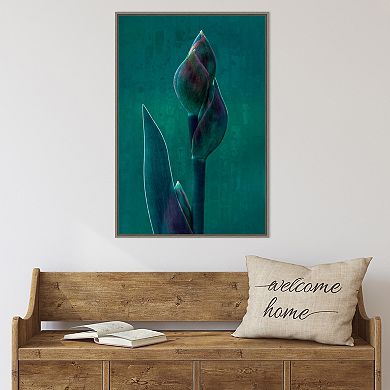 Amanti Art Blue Charade Framed Canvas Wall Art Print