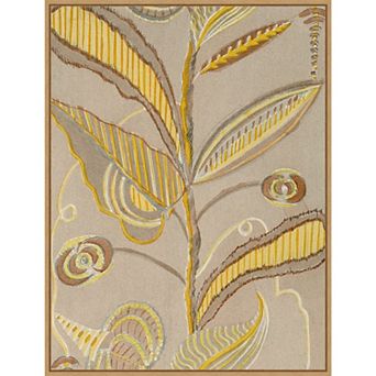 Amanti Art Delicate Deco Plant Pattern IV Framed Canvas Wall Art